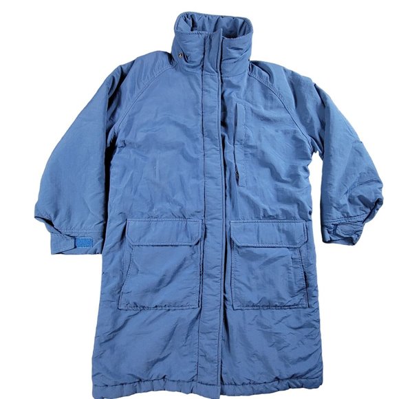 Woolrich Womens Small Blue Parka Jacket Coat Vintage Long Winter Coat Outdoors - Picture 1 of 9